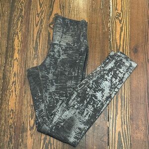 Lulu Lemon Grey and Metallic Leggings